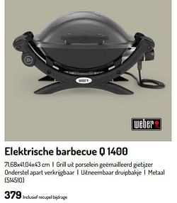 Weber elektrische barbecue q 1400
