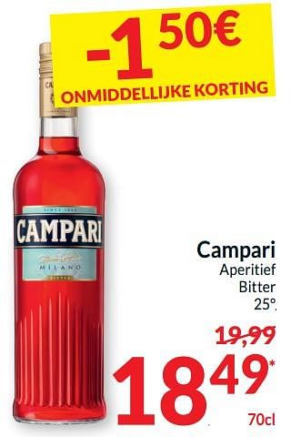 Promoties Campari aperitief bitter - Campari - Geldig van 26/03/2024 tot 01/04/2024 bij Intermarche