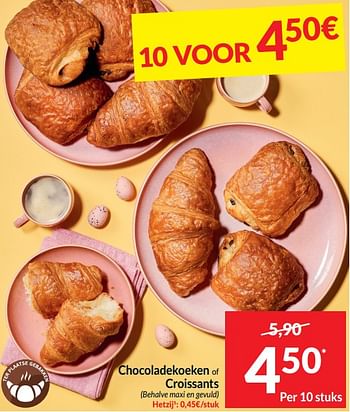 Promoties Chocoladekoeken of croissants - Huismerk - Intermarche - Geldig van 26/03/2024 tot 01/04/2024 bij Intermarche