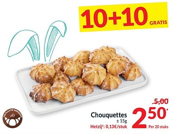 Promotions Chouquettes - Produit maison - Intermarche - Valide de 26/03/2024 à 01/04/2024 chez Intermarche