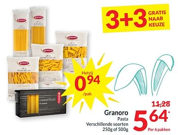 Promoties Granoro pasta - Granoro - Geldig van 26/03/2024 tot 01/04/2024 bij Intermarche