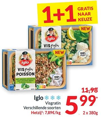 Promotions Iglo visgratin - Iglo - Valide de 26/03/2024 à 01/04/2024 chez Intermarche