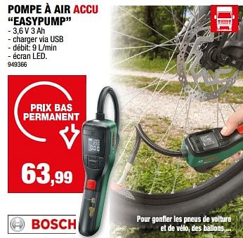 Promotions Bosch pompe à air accu easypump - Bosch - Valide de 20/03/2024 à 31/03/2024 chez Hubo
