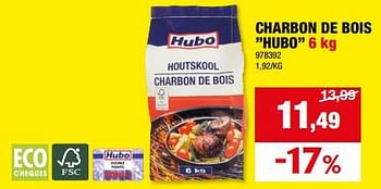 Promoties Charbon de bois hubo - Huismerk - Hubo  - Geldig van 20/03/2024 tot 31/03/2024 bij Hubo
