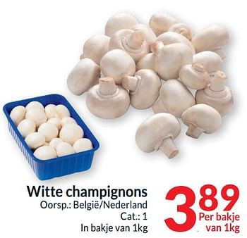 Promoties Witte champignons - Huismerk - Intermarche - Geldig van 26/03/2024 tot 01/04/2024 bij Intermarche