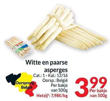 Promotions Witte en paarse asperges - Produit maison - Intermarche - Valide de 26/03/2024 à 01/04/2024 chez Intermarche