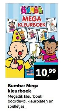 Promotions Bumba mega kleurboek - Studio 100 - Valide de 23/03/2024 à 31/03/2024 chez BoekenVoordeel