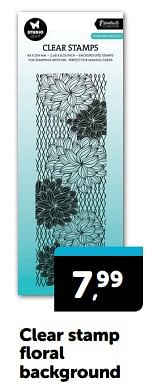 Clear stamp floral background-Huismerk - Boekenvoordeel