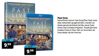 Promoties Films past lives - Huismerk - Boekenvoordeel - Geldig van 23/03/2024 tot 31/03/2024 bij BoekenVoordeel