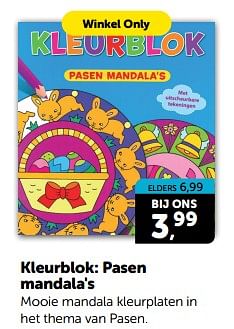 Promotions Kleurblok pasen mandala`s - Produit Maison - Boekenvoordeel - Valide de 23/03/2024 à 31/03/2024 chez BoekenVoordeel