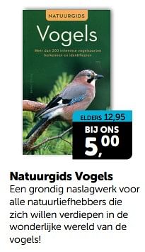 Promotions Natuurgids vogels - Produit Maison - Boekenvoordeel - Valide de 23/03/2024 à 31/03/2024 chez BoekenVoordeel