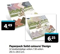 Paperpack solid colours design-Huismerk - Boekenvoordeel