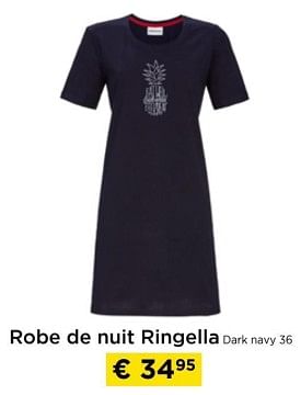 Promoties Robe de nuit ringella dark navy 36 - Ringella - Geldig van 01/03/2024 tot 31/03/2024 bij Molecule