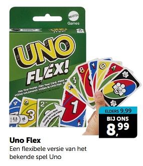 Promotions Uno flex - Mattel - Valide de 23/03/2024 à 31/03/2024 chez BoekenVoordeel