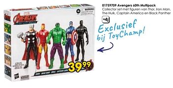 Promoties Avengers 60th multipack - Hasbro - Geldig van 16/03/2024 tot 14/04/2024 bij ToyChamp