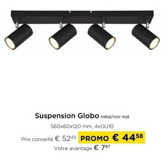 Promotions Supension globo metal -noir mat - Globo - Valide de 01/03/2024 à 31/03/2024 chez Molecule