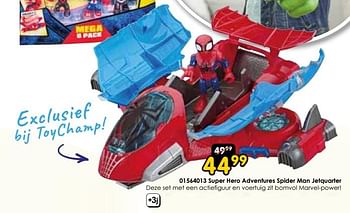 Promoties Super hero adventures spider man jetquarter - Hasbro - Geldig van 16/03/2024 tot 14/04/2024 bij ToyChamp
