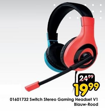 Promoties Switch stereo gaming headset v1 - BIGben - Geldig van 16/03/2024 tot 14/04/2024 bij ToyChamp