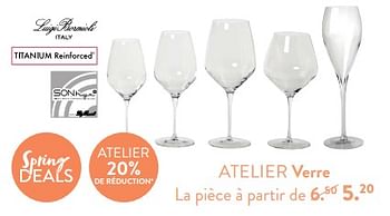 Promotions Atelier verre - Luigi Bormioli - Valide de 07/03/2024 à 27/03/2024 chez Casa