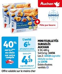 Mini feuilletés surgelés auchan-Huismerk - Auchan