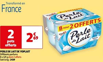 Promoties Perle de lait de yoplait - Yoplait - Geldig van 26/03/2024 tot 01/04/2024 bij Auchan