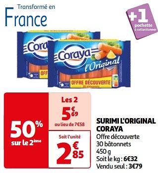 Promoties Surimi l`original coraya - Coraya - Geldig van 26/03/2024 tot 01/04/2024 bij Auchan