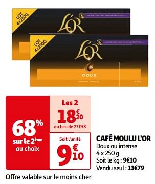 Promotions Café moulu l`or - Douwe Egberts - Valide de 26/03/2024 à 01/04/2024 chez Auchan Ronq