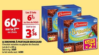 Promoties Le brownie à partager brossard - Brossard - Geldig van 26/03/2024 tot 01/04/2024 bij Auchan