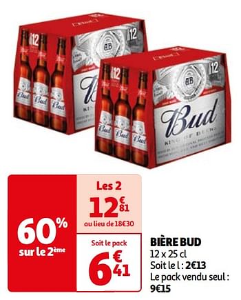 Promoties Bière bud - Bud - Geldig van 26/03/2024 tot 01/04/2024 bij Auchan