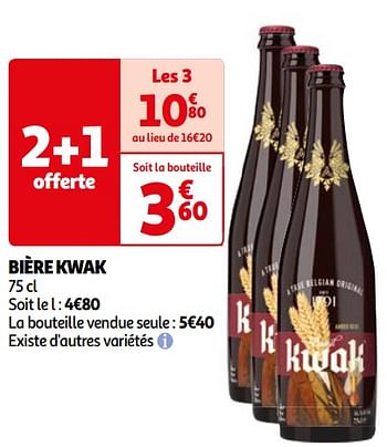 Promoties Bière kwak - Kwak - Geldig van 26/03/2024 tot 01/04/2024 bij Auchan