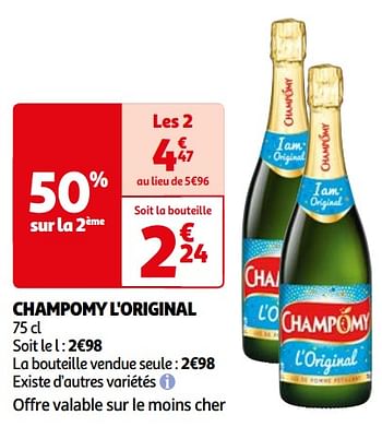 Promoties Champomy l`original - Champomy - Geldig van 26/03/2024 tot 01/04/2024 bij Auchan