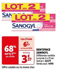 Dentifrice sanogyl-SANOGYL