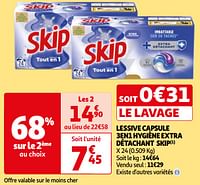 Lessive capsule 3en1 hygiène extra détachant skip-Skip