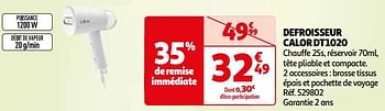 Promoties Defroisseur calor dt1020 - Calor - Geldig van 26/03/2024 tot 01/04/2024 bij Auchan
