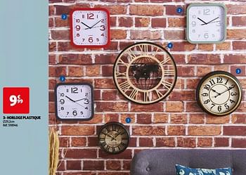 Promoties Horloge plastique - Huismerk - Auchan - Geldig van 26/03/2024 tot 01/04/2024 bij Auchan
