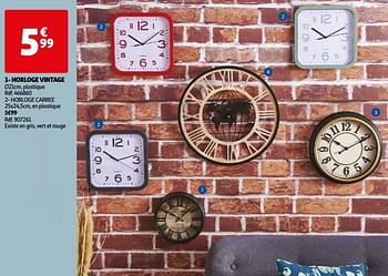 Promoties Horloge vintage - Huismerk - Auchan - Geldig van 26/03/2024 tot 01/04/2024 bij Auchan