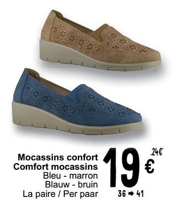 Promotions Mocassins confort comfort mocassins - Produit maison - Cora - Valide de 19/03/2024 à 30/03/2024 chez Cora