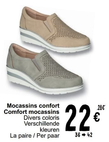 Promoties Mocassins confort comfort mocassins - Huismerk - Cora - Geldig van 19/03/2024 tot 30/03/2024 bij Cora