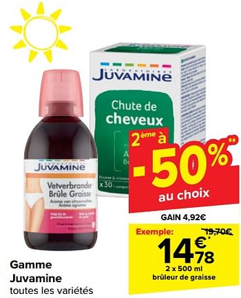 Promotions Brûleur de graisse - Juvamine - Valide de 20/03/2024 à 02/04/2024 chez Carrefour