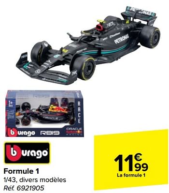 Promotions Formule 1 - Burago - Valide de 20/03/2024 à 02/04/2024 chez Carrefour