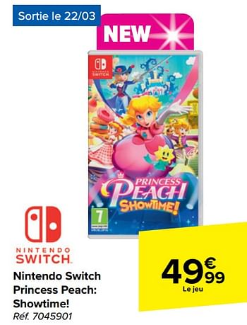 Promotions Nintendo switch princess peach: showtime! - Nintendo - Valide de 20/03/2024 à 02/04/2024 chez Carrefour