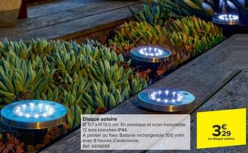 Promoties Disque solaire - Huismerk - Carrefour  - Geldig van 20/03/2024 tot 06/05/2024 bij Carrefour
