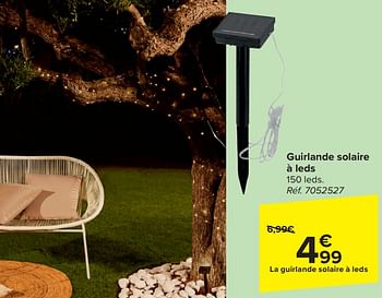 Promotions Guirlande solaire à leds - Produit maison - Carrefour  - Valide de 20/03/2024 à 06/05/2024 chez Carrefour
