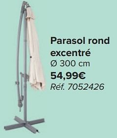 Promoties Parasol rond excentré - Huismerk - Carrefour  - Geldig van 20/03/2024 tot 06/05/2024 bij Carrefour