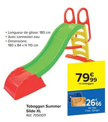 Promoties Toboggan summer slide xl - Huismerk - Carrefour  - Geldig van 20/03/2024 tot 06/05/2024 bij Carrefour