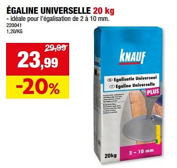Promoties Égaline universelle - Knauf - Geldig van 20/03/2024 tot 31/03/2024 bij Hubo
