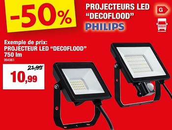 Promoties Projecteur led decoflood - Philips - Geldig van 20/03/2024 tot 31/03/2024 bij Hubo
