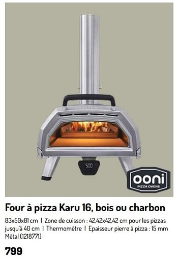 Promoties Four à pizza karu 16, bois ou charbon - Ooni Pizza Ovens - Geldig van 17/02/2024 tot 31/08/2024 bij Oh'Green