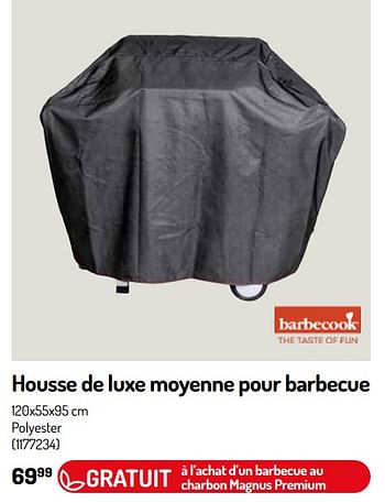 Promoties Housse de luxe moyenne pour barbecue - Barbecook - Geldig van 17/02/2024 tot 31/08/2024 bij Oh'Green