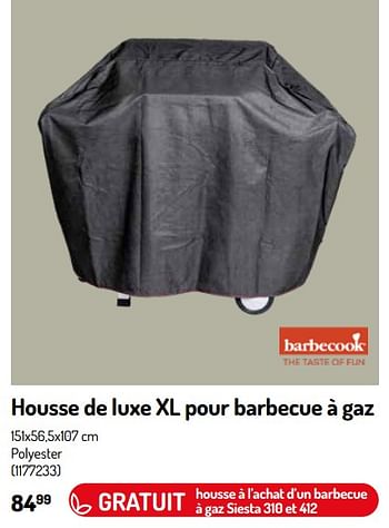 Promoties Housse de luxe xl pour barbecue à gaz - Barbecook - Geldig van 17/02/2024 tot 31/08/2024 bij Oh'Green